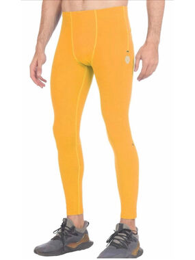 NEW Men Workout Leggings Yoga Pants Pockets Athletic Compression Tights M